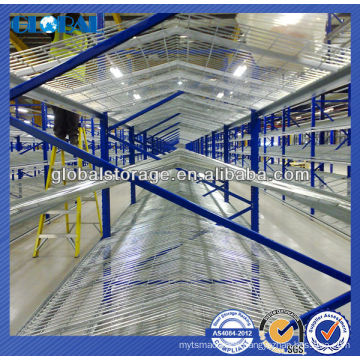 Warehouse Storage Bright Zinc Plated Wire Decking